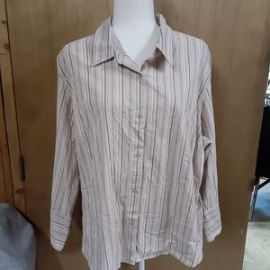 Carolina Colours Plus Button Down Shirt Sz 22W/24W